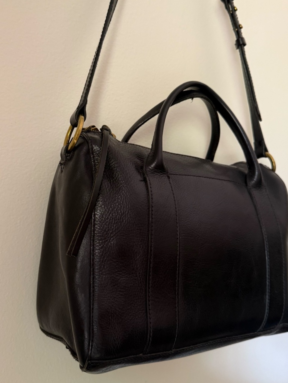 Madewell Prague Black Leather Handbag - Picture 3 of 5